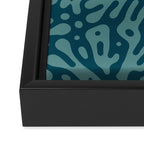 Organic Matter in Dark Teal Framed Canvas Print Gallery Image 3