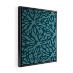 Organic Matter in Dark Teal Framed Canvas Print Gallery Image 2
