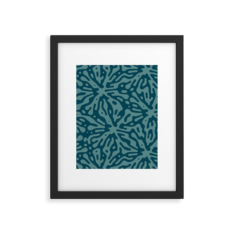 Organic Matter in Dark Teal Framed Art Print Gallery Image 6