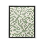 Organic Matter in Ivory and Green Framed Canvas Print Gallery Image 8