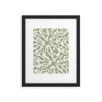 Organic Matter in Ivory and Green Framed Art Print Gallery Image 6