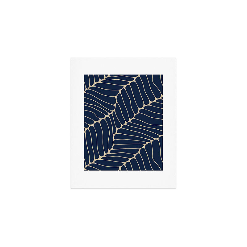 Organic Nature Navy Blue Art Print Gallery Image 1