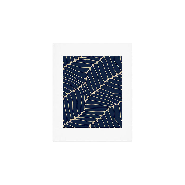 Organic Nature Navy Blue Art Print Gallery Image 1