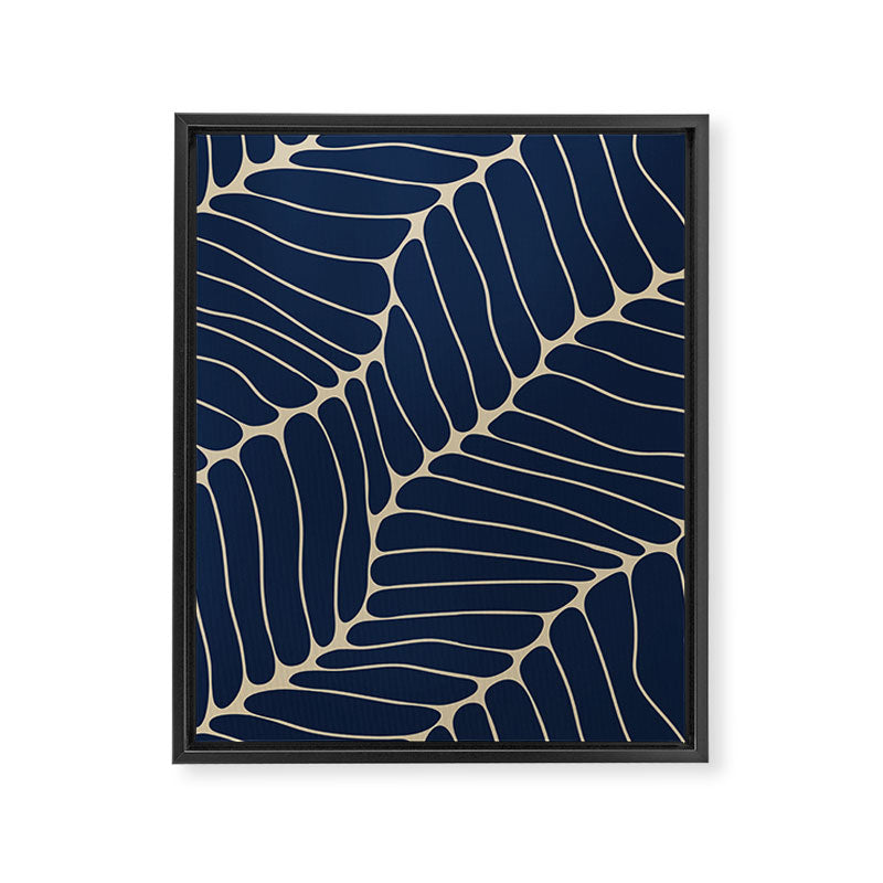 Organic Nature Navy Blue Framed Canvas Print Gallery Image 8