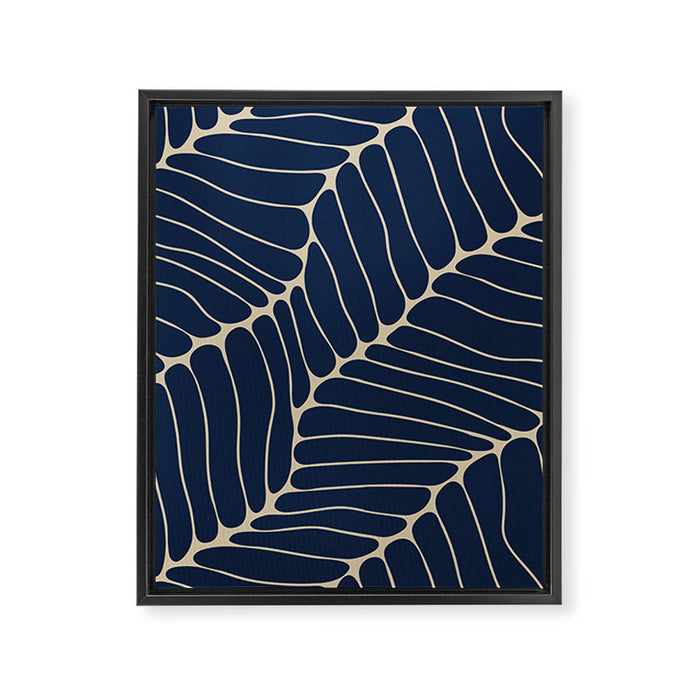 Organic Nature Navy Blue Framed Canvas Print Gallery Image 1