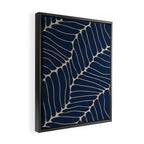 Organic Nature Navy Blue Framed Canvas Print Gallery Image 2