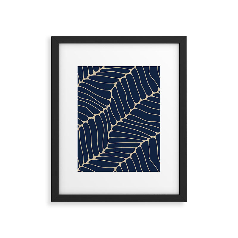 Organic Nature Navy Blue Framed Art Print Gallery Image 6