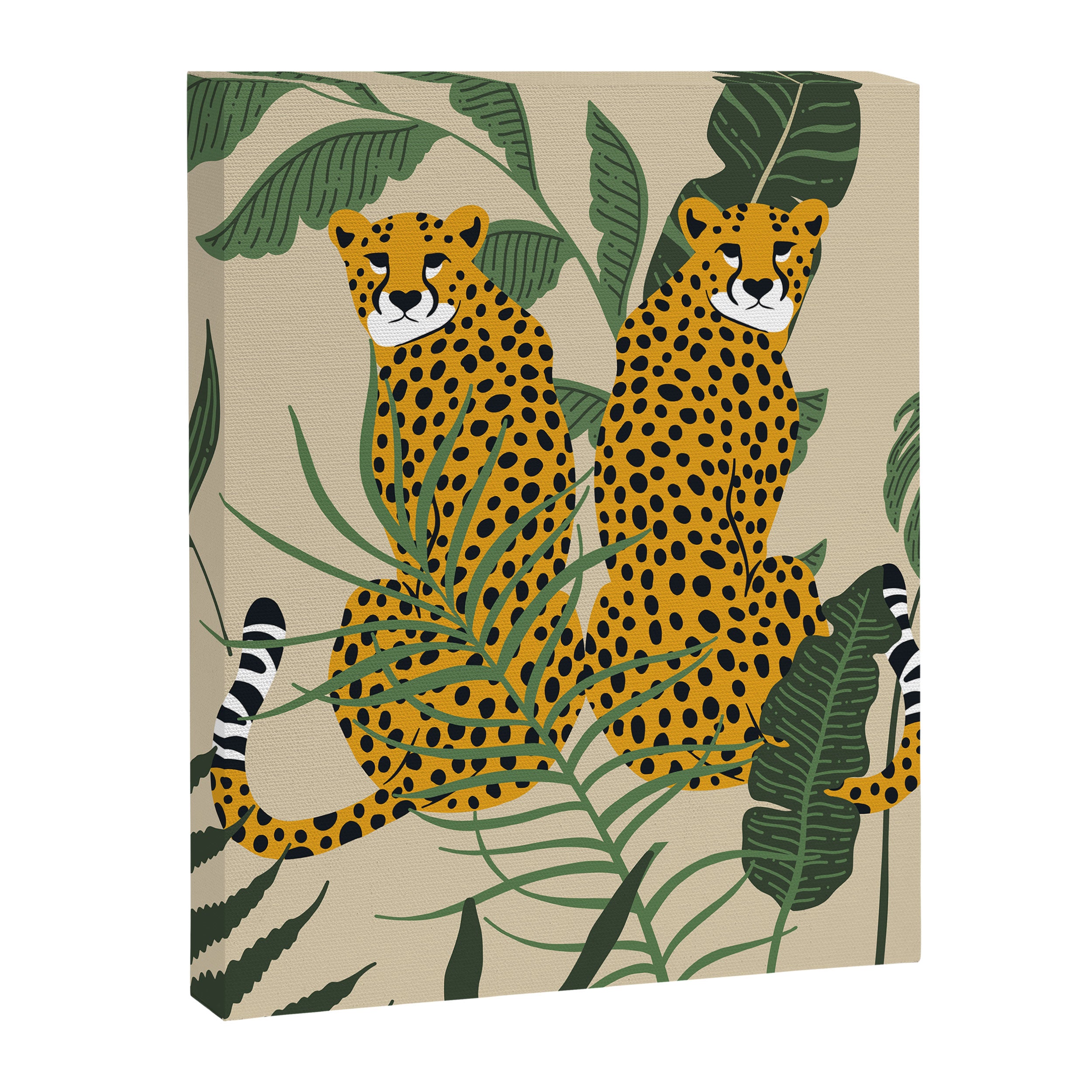 Palm Jungle Cheetah Prints Canvas Print Gallery Image 8