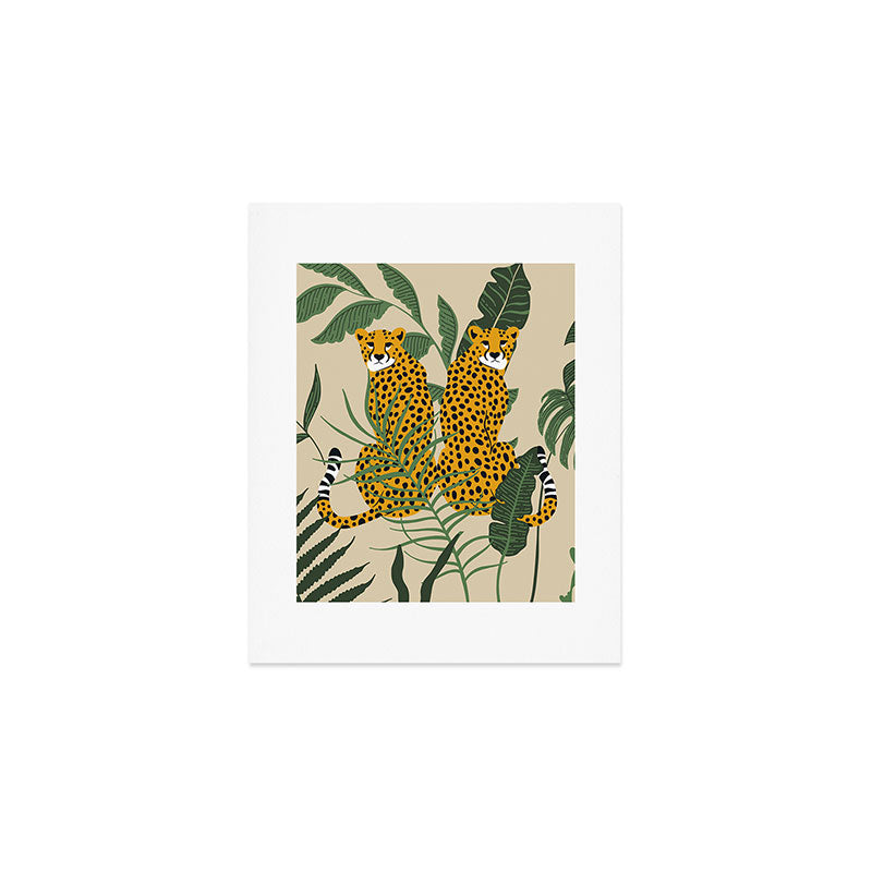 Palm Jungle Cheetah Prints Art Print Gallery Image 1