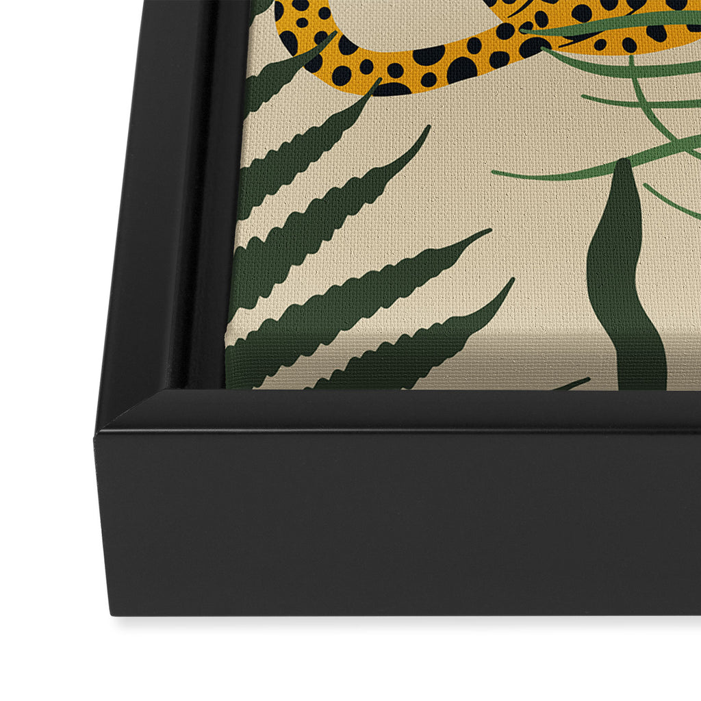 Palm Jungle Cheetah Prints Framed Canvas Print Gallery Image 3