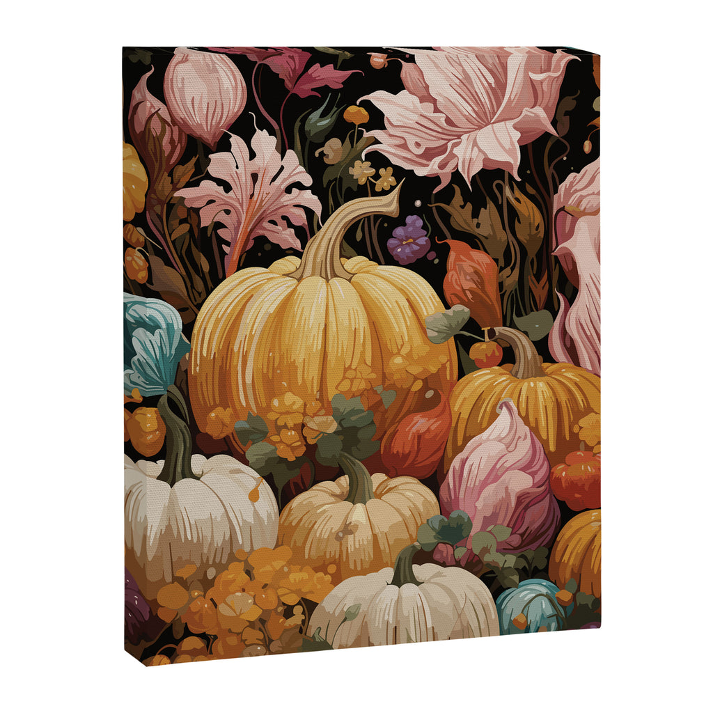 Patchwork of Autumn Pumpkin Art Canvas Print Gallery Image 8