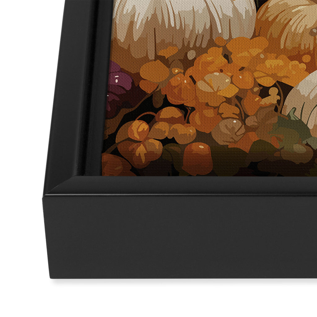 Patchwork of Autumn Pumpkin Art Framed Canvas Print Gallery Image 3