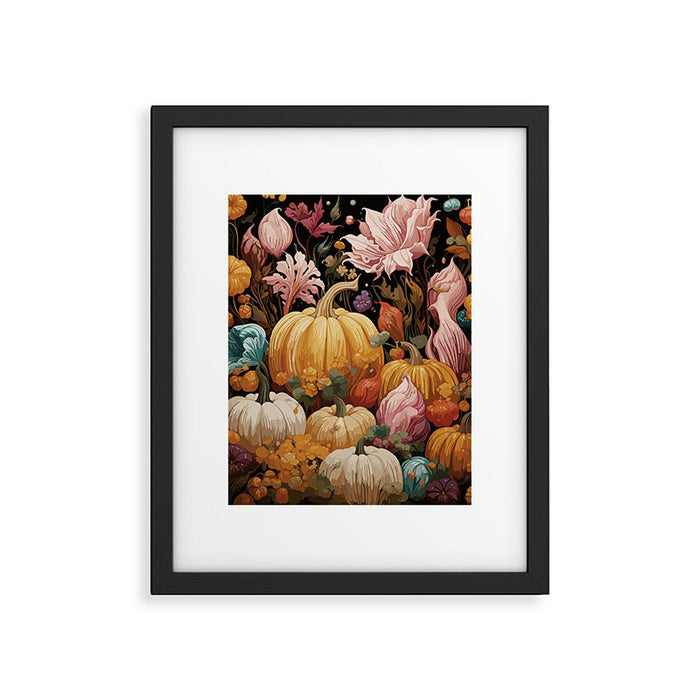 Patchwork of Autumn Pumpkin Art Framed Art Print Gallery Image 1