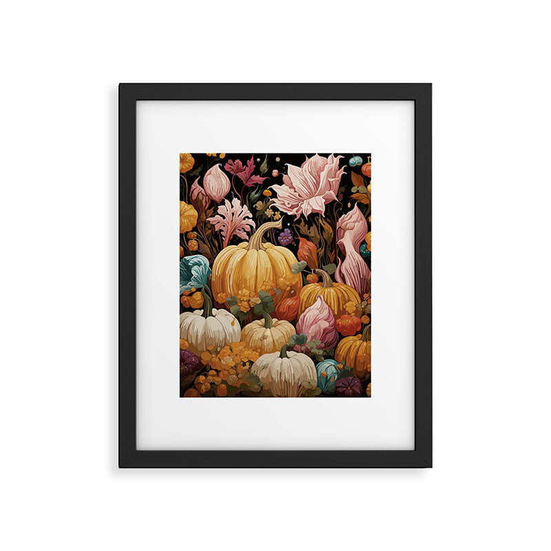 Patchwork of Autumn Pumpkin Art Framed Art Print Gallery Image 6