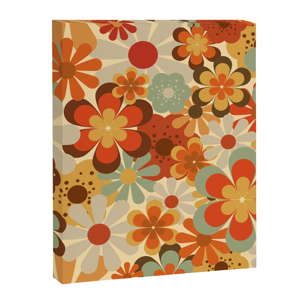 Patterned Retro 70's Floral Prints Canvas Print Gallery Image 8
