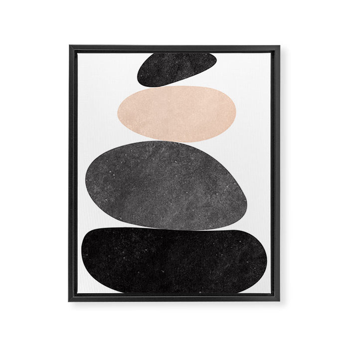 Peaceful, Zen, Balance, Geometric Art Framed Canvas Print Gallery Image 1