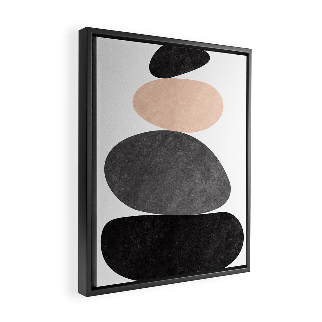 Peaceful, Zen, Balance, Geometric Art Framed Canvas Print Gallery Image 2