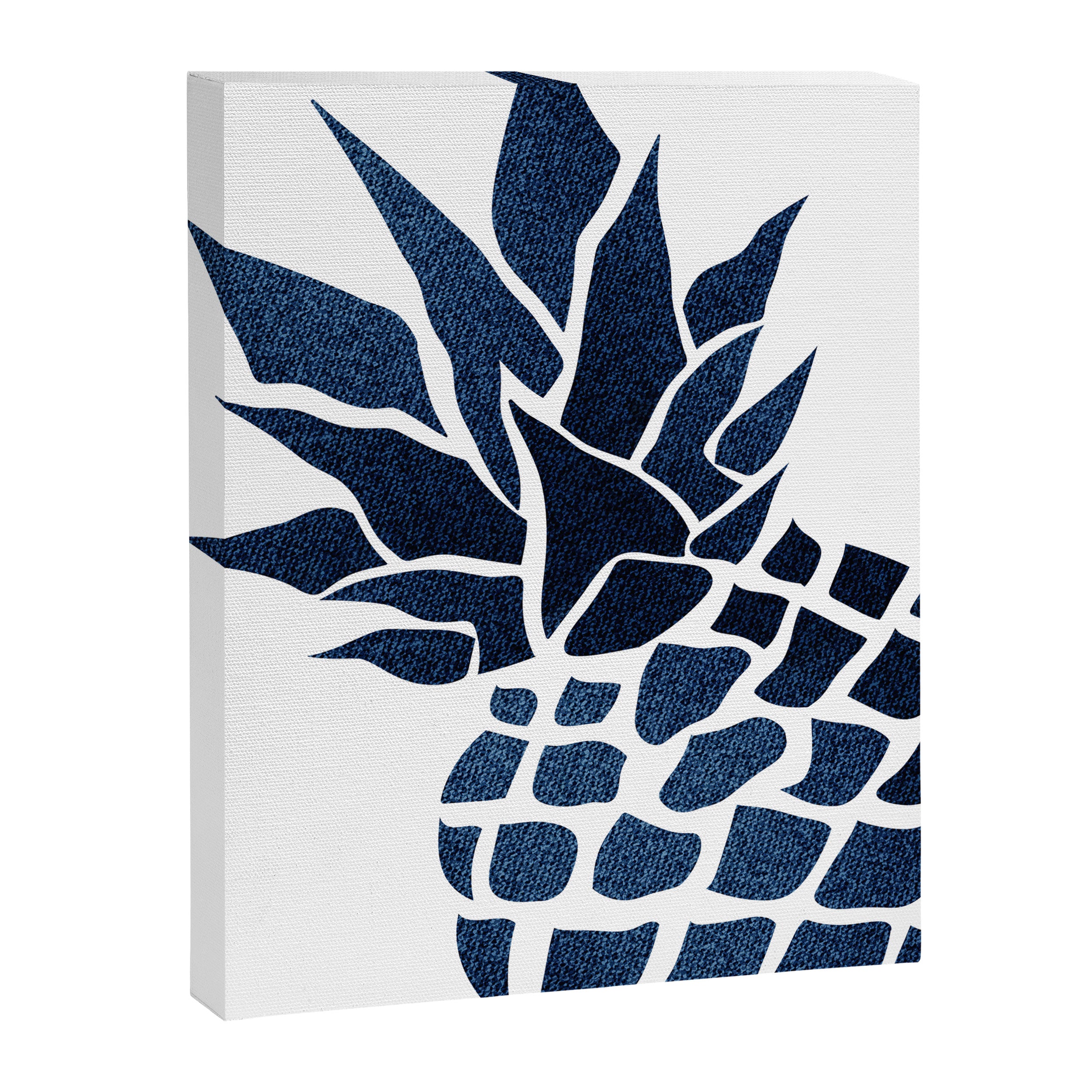 Pineapple, Big Blue, Denim Navy Canvas Print Gallery Image 8