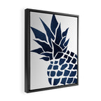 Pineapple, Big Blue, Denim Navy Framed Canvas Print Gallery Image 2
