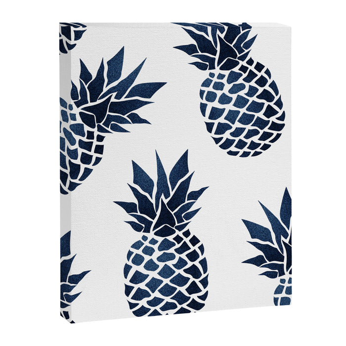 Pineapple Blue Denim Canvas Print Gallery Image 1