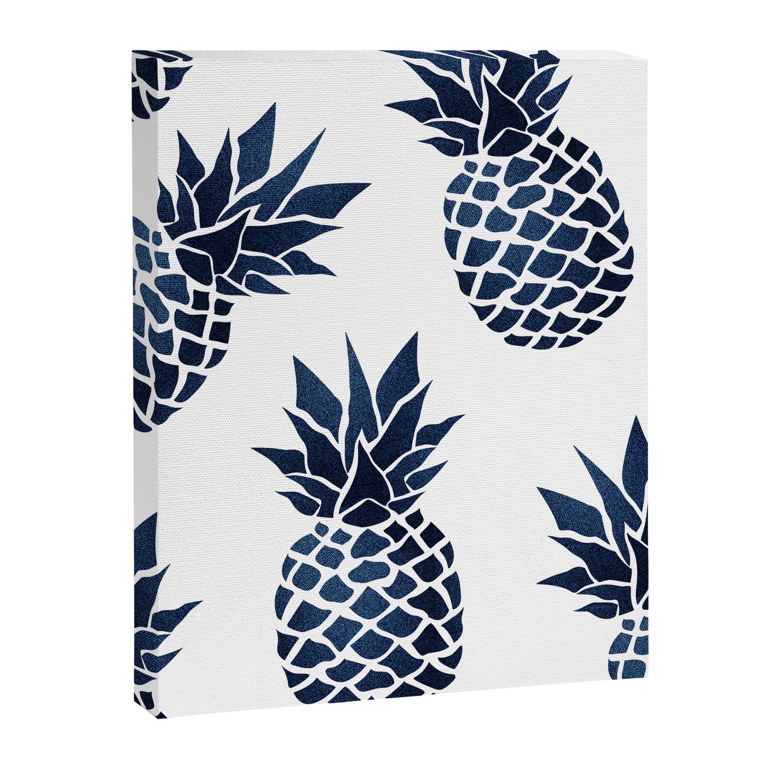 Pineapple Blue Denim Canvas Print Gallery Image 8