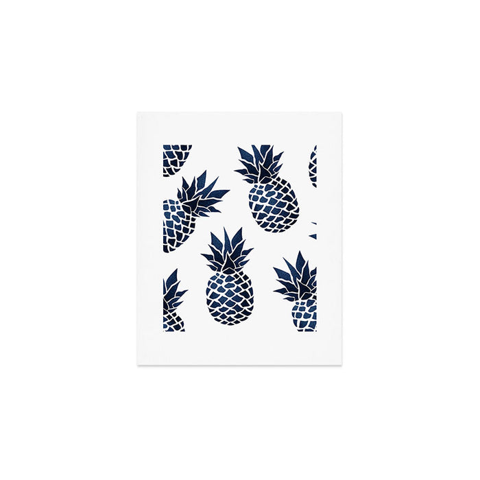 Pineapple Blue Denim Art Print Gallery Image 1