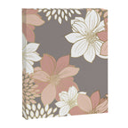 Pink and Gold Floral Garden on Gray Canvas Print Gallery Image 8