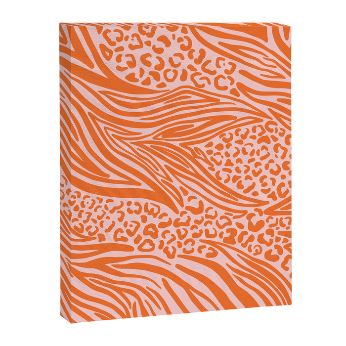 Pink and Orange Tiger and Cheetah Prints Canvas Print Gallery Image 1
