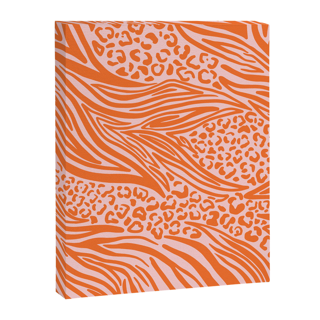 Pink and Orange Tiger and Cheetah Prints Canvas Print Gallery Image 8