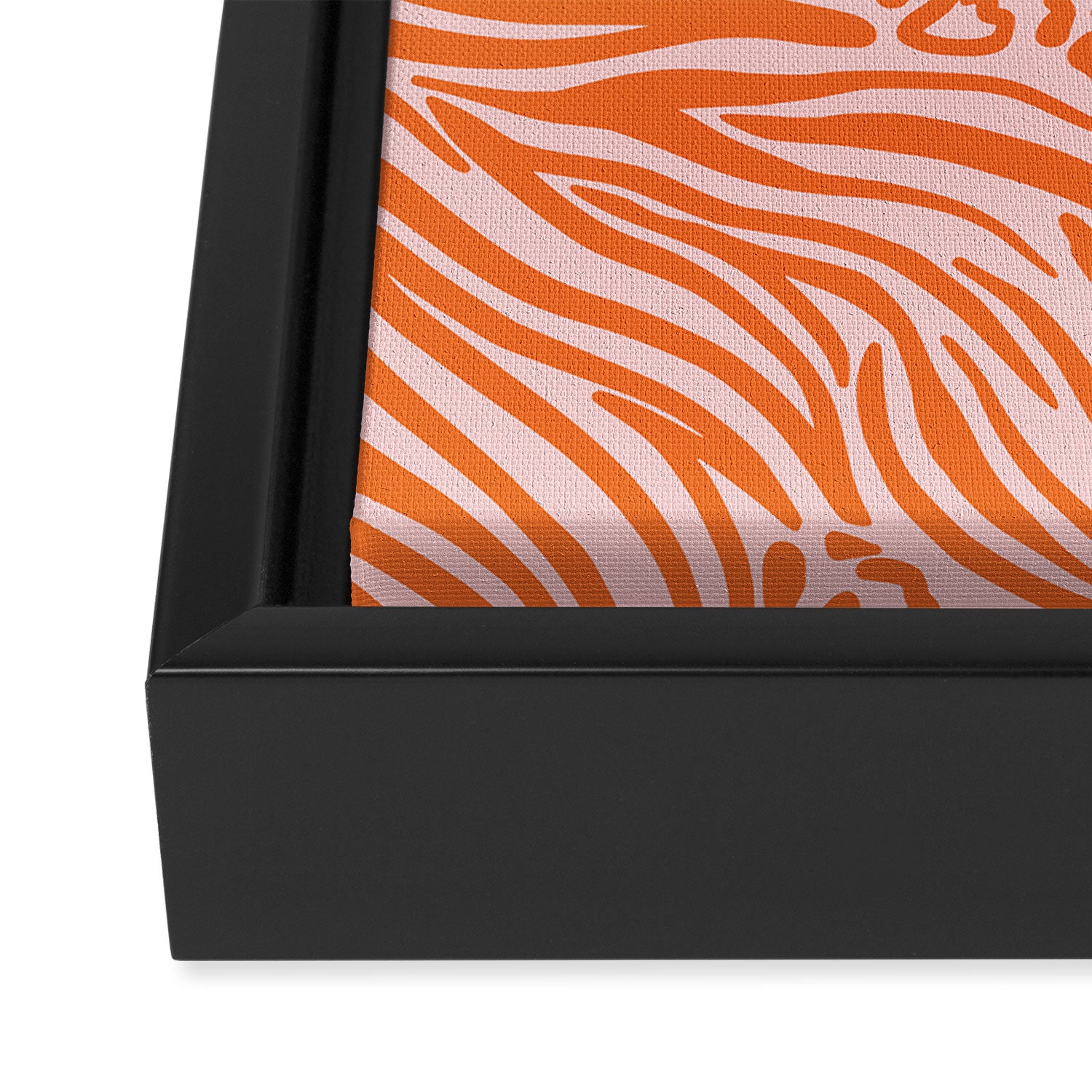 Pink and Orange Tiger and Cheetah Prints Framed Canvas Print Gallery Image 3