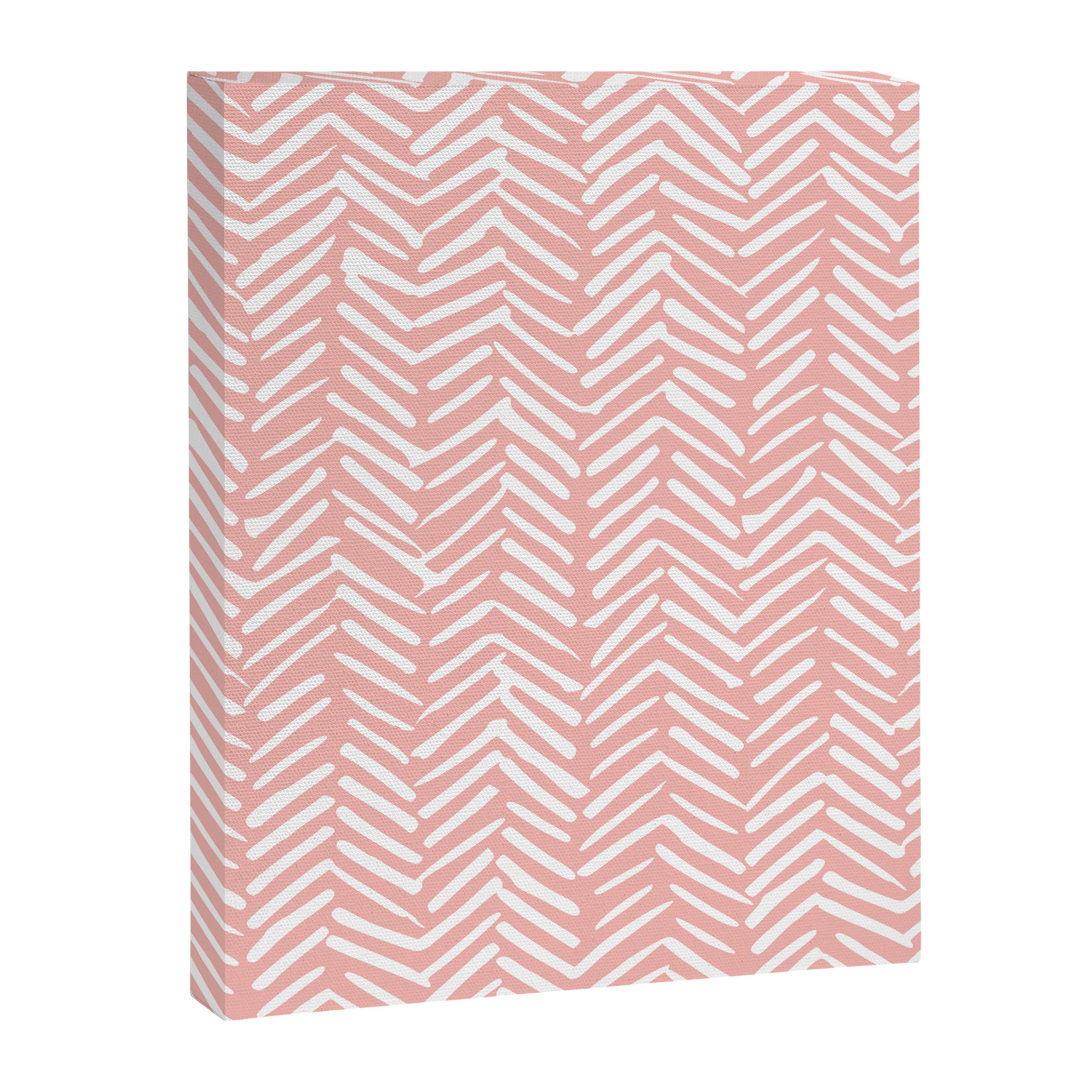 Pink, Boho, Abstract, Herringbone Pattern Canvas Print Gallery Image 8