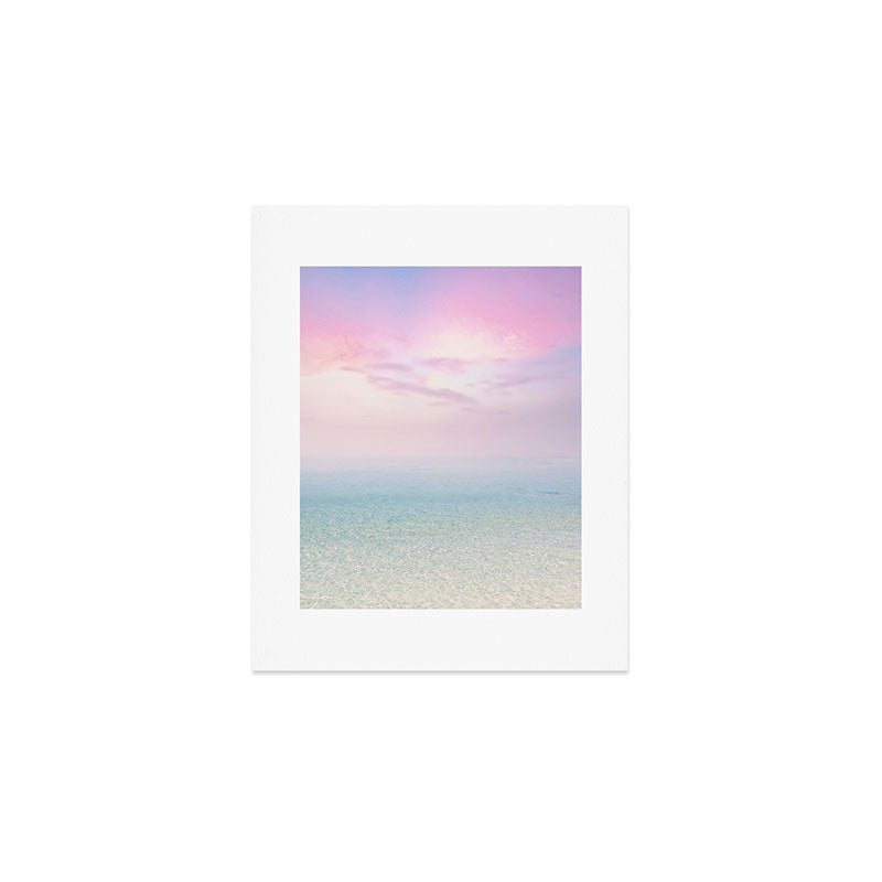 Pink Sunset, Ocean Art Art Print Gallery Image 1