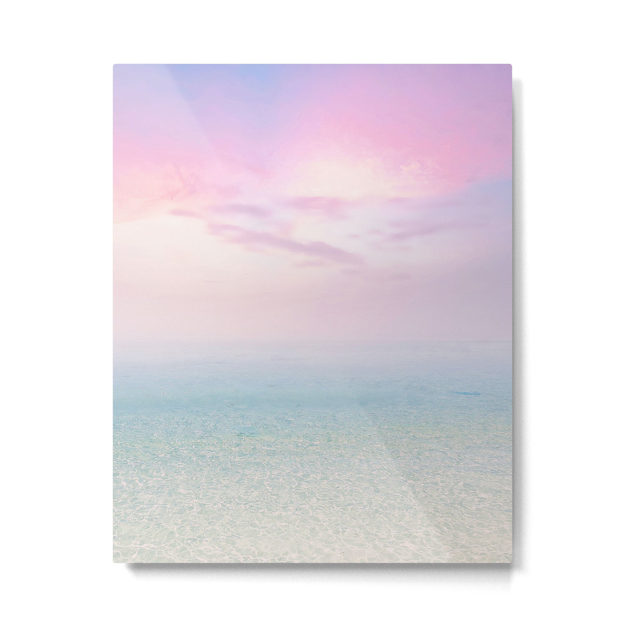 Pink Sunset, Ocean Art Metal Print Gallery Image 6