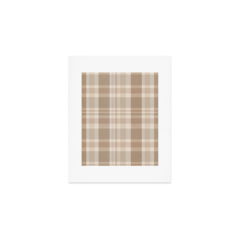 Plaid Prints, Brown and Beige Art Print Gallery Image 1
