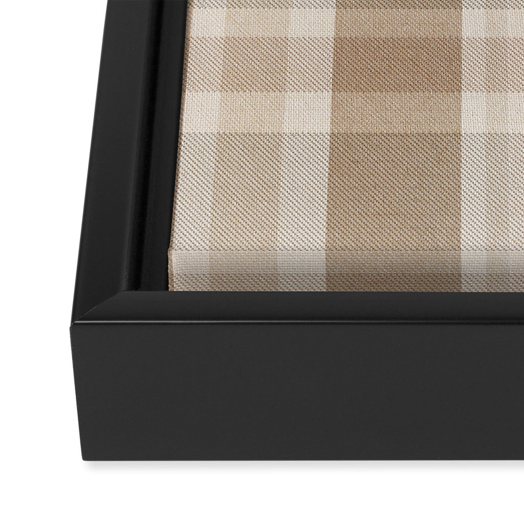Plaid Prints, Brown and Beige Framed Canvas Print Gallery Image 3