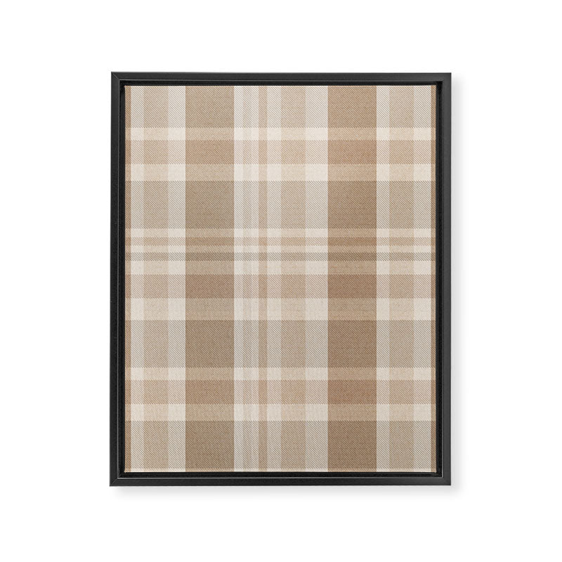 Plaid Prints, Brown and Beige Framed Canvas Print Gallery Image 8