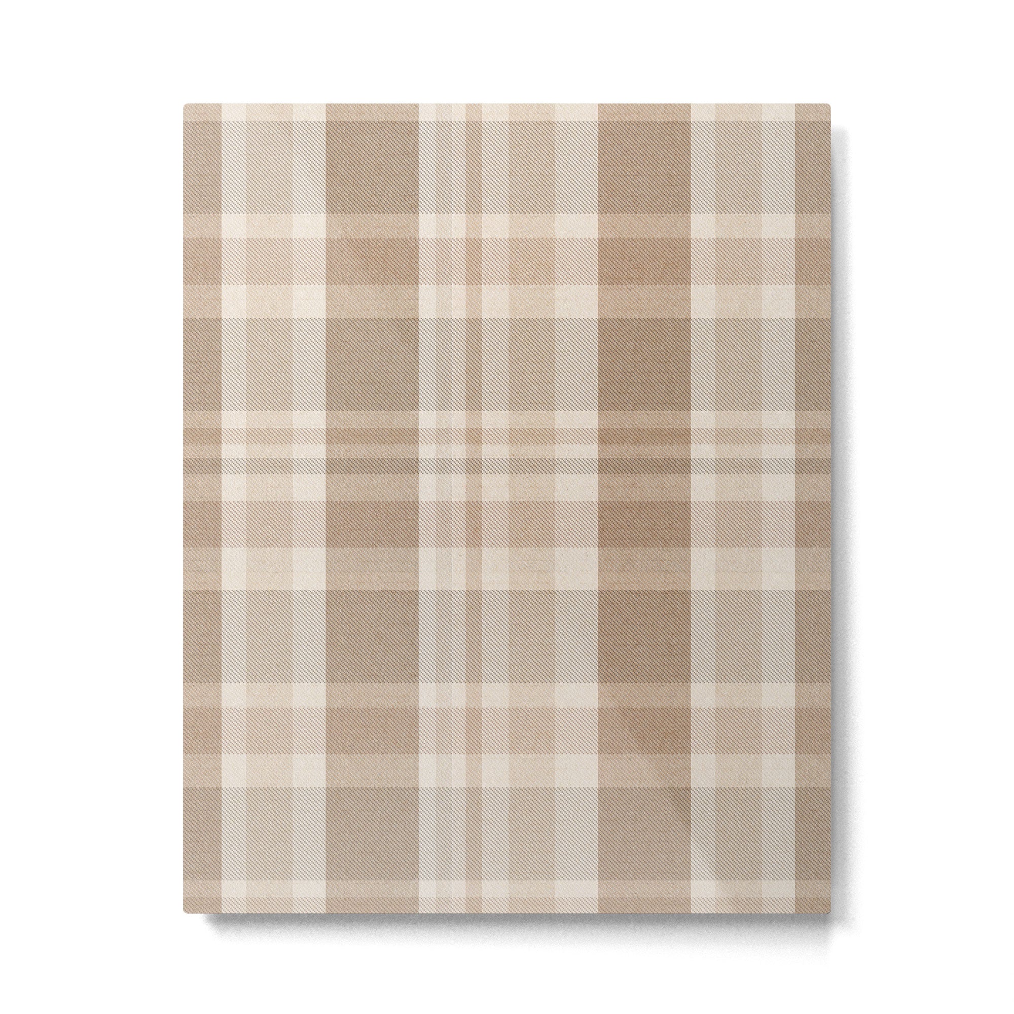 Plaid Prints, Brown and Beige Metal Print Gallery Image 6