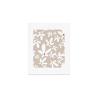 Quirky Florals in Beige, Terracotta and White Art Print Gallery Image 1