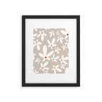 Quirky Florals in Beige, Terracotta and White Framed Art Print Gallery Image 6