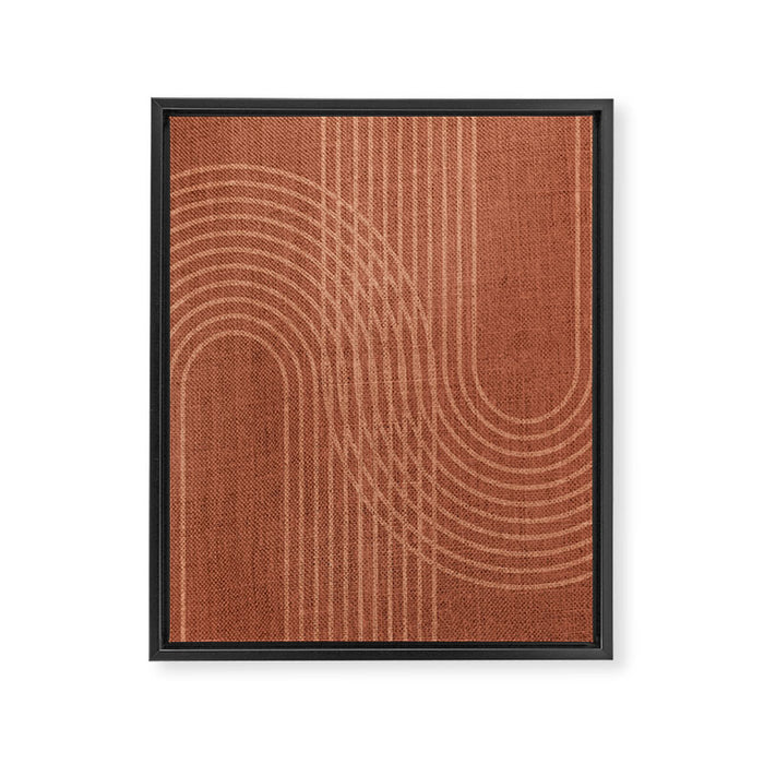 Rainbow Arches in Terracotta Framed Canvas Print Gallery Image 1