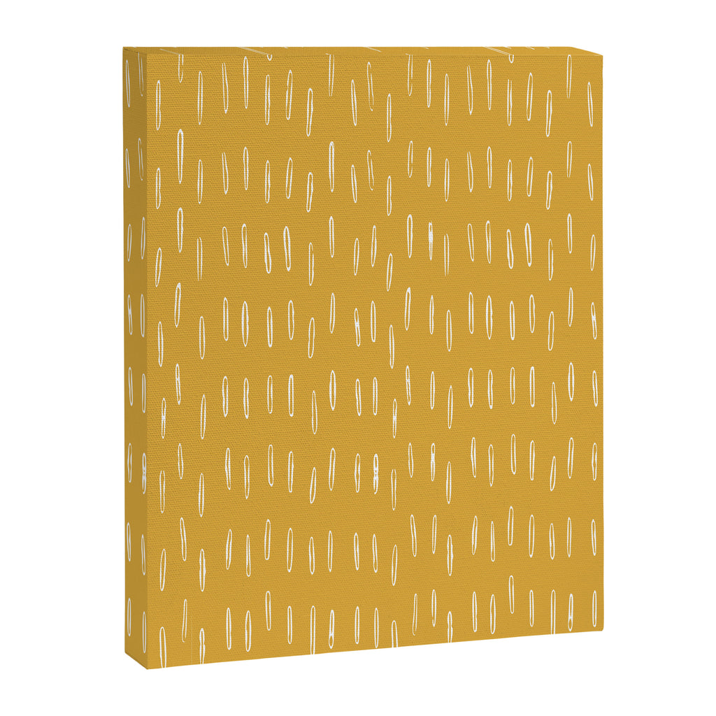 Raindrop Abstract Boho Pattern, Yellow Canvas Print Gallery Image 8