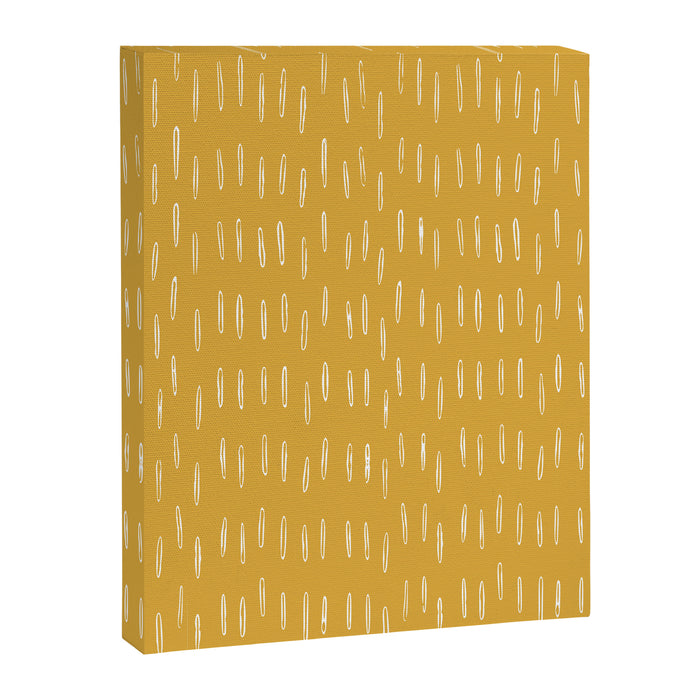 Raindrop Abstract Boho Pattern, Yellow Canvas Print Gallery Image 1
