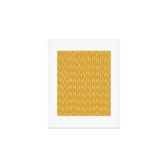 Raindrop Abstract Boho Pattern, Yellow Art Print Gallery Image 1