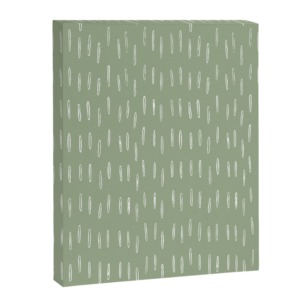 Raindrop Boho Abstract Pattern, Sage Green Canvas Print Gallery Image 8