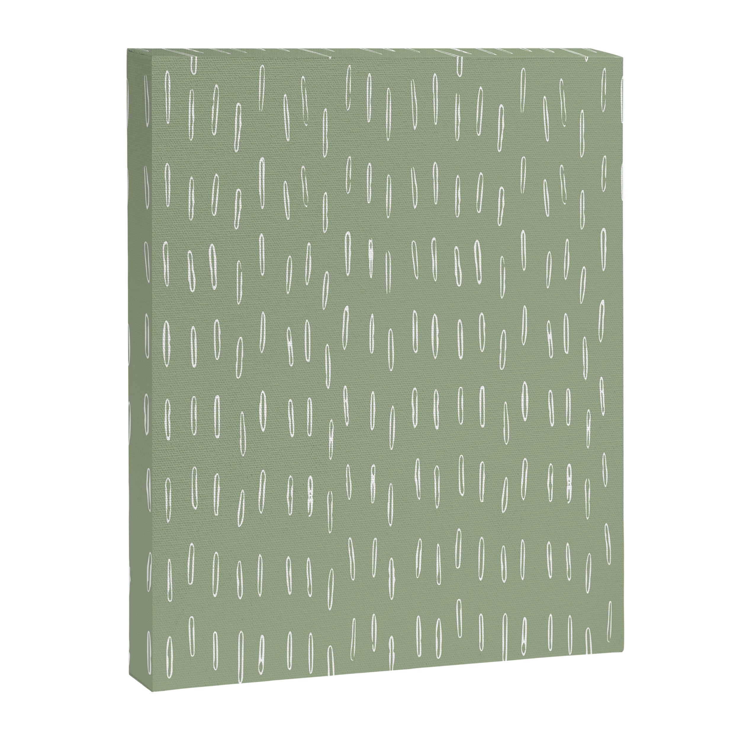 Raindrop Boho Abstract Pattern, Sage Green Canvas Print Gallery Image 8