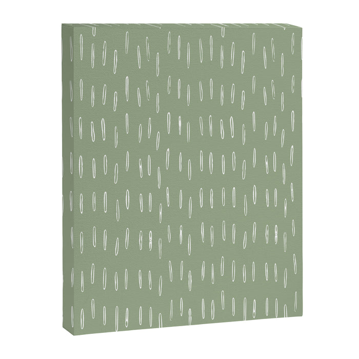 Raindrop Boho Abstract Pattern, Sage Green Canvas Print Gallery Image 1