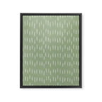 Raindrop Boho Abstract Pattern, Sage Green Framed Canvas Print Gallery Image 8