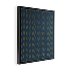 Raindrops, Mudcloth, Teal and Gold, Boho Wall Art Framed Canvas Print Gallery Image 2