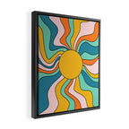 Retro 70s Colorful Sunshine Framed Canvas Print Gallery Image 2