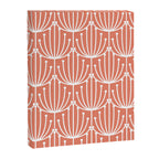 Retro Art, Floral Prints, Coral and White Canvas Print Gallery Image 8